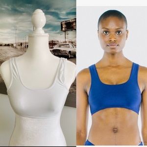 American Apparel White Bikini Top